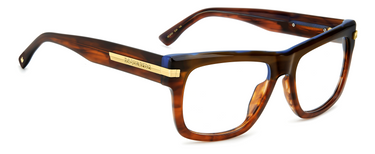 Men Premium Dsquared2 Eyeglasses: D2 0163 - Brown(2) - SpecSMART Eye Clinic (Diagonal View)